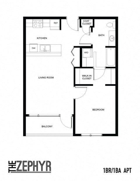a floor plan of a small house with a bedroom and a living room